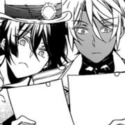 An image is shown of an illustration of Vanitas and Noé from the manga series The Case study of Vanitas by Jun Mochizuki.